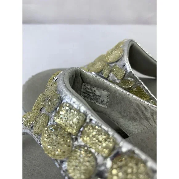 Volatile Women's Silver Wedge Sandals - Picture 5 of 6